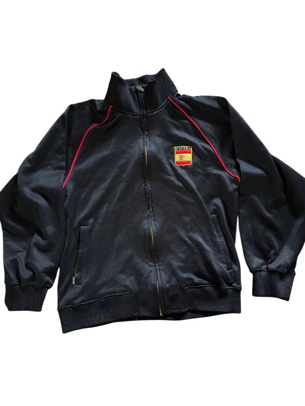 España Black Full-Zip Track Jacket